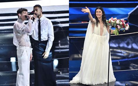 Sanremo 2022: the best outfits and beauty looks of the second 